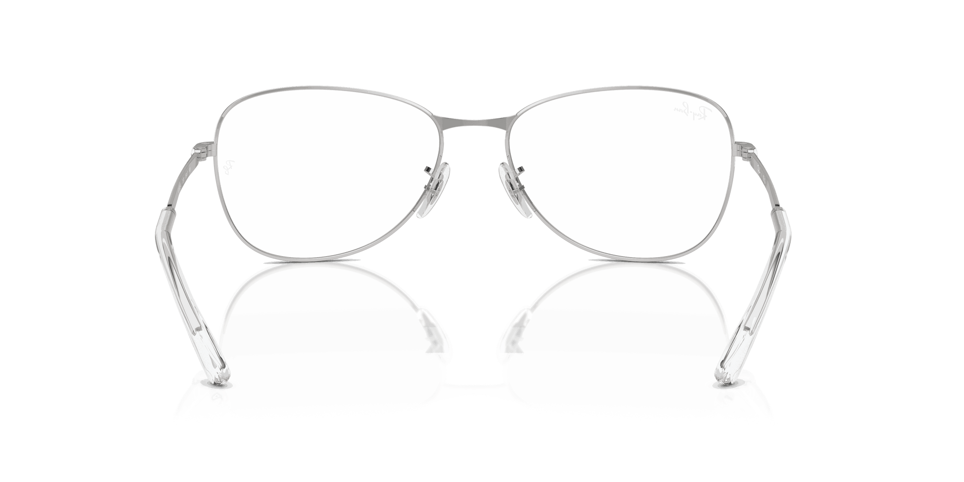 [Clear Lenses, Polished Silver Frame]
