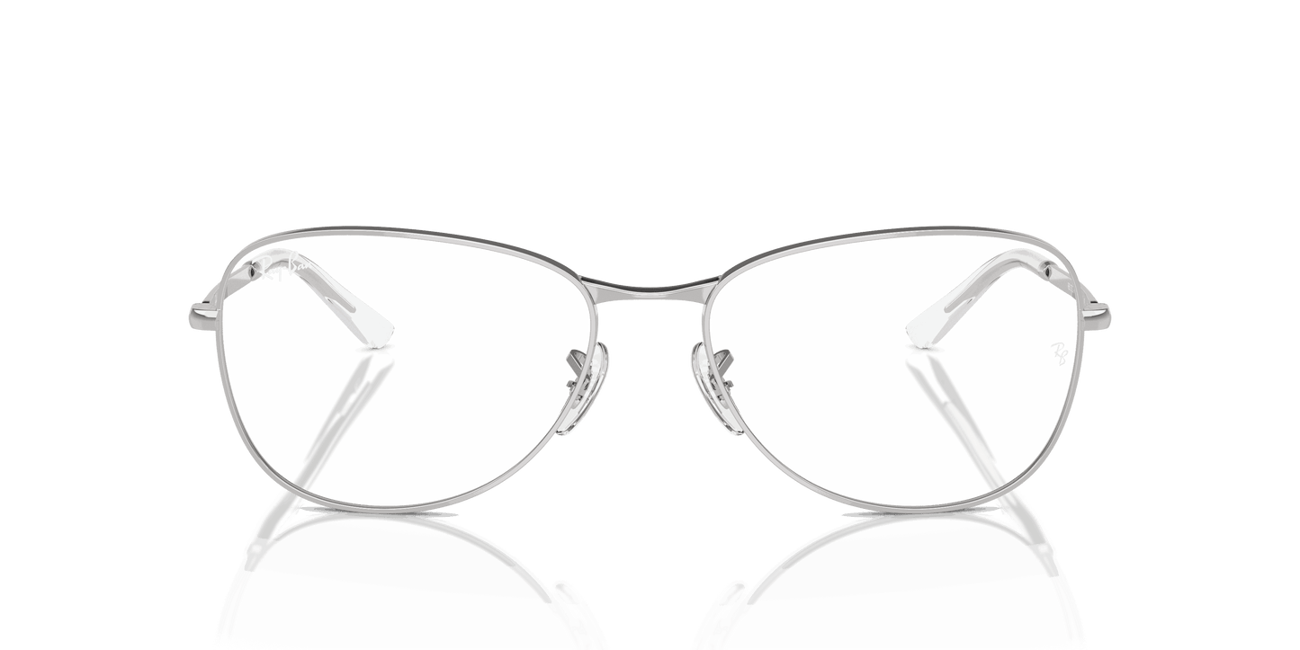 [Clear Lenses, Polished Silver Frame]