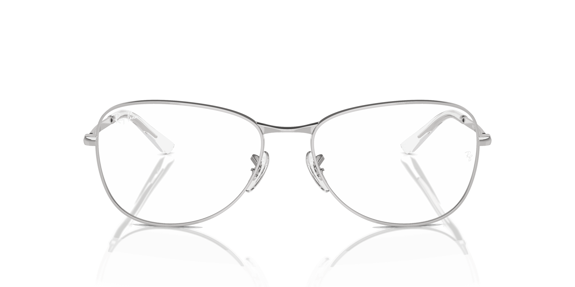 [Clear Lenses, Polished Silver Frame]