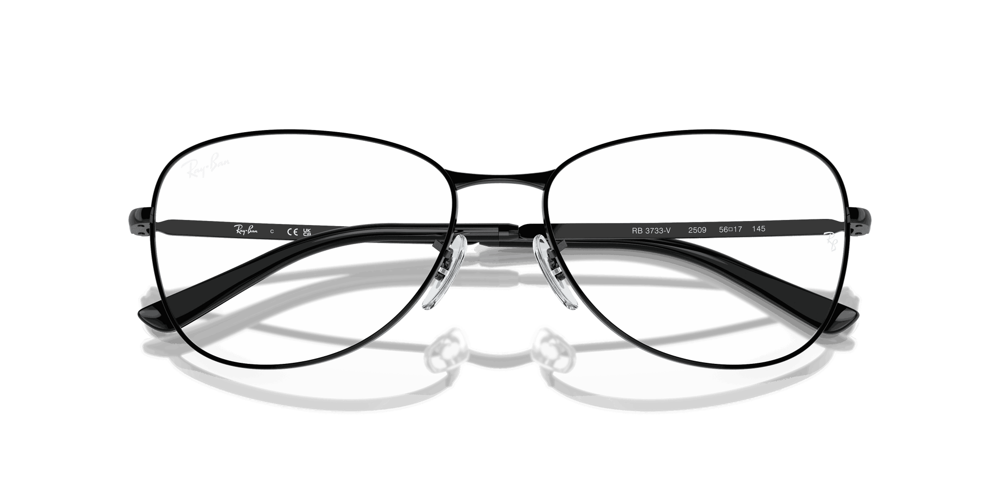[Clear Lenses, Polished Black Frame]
