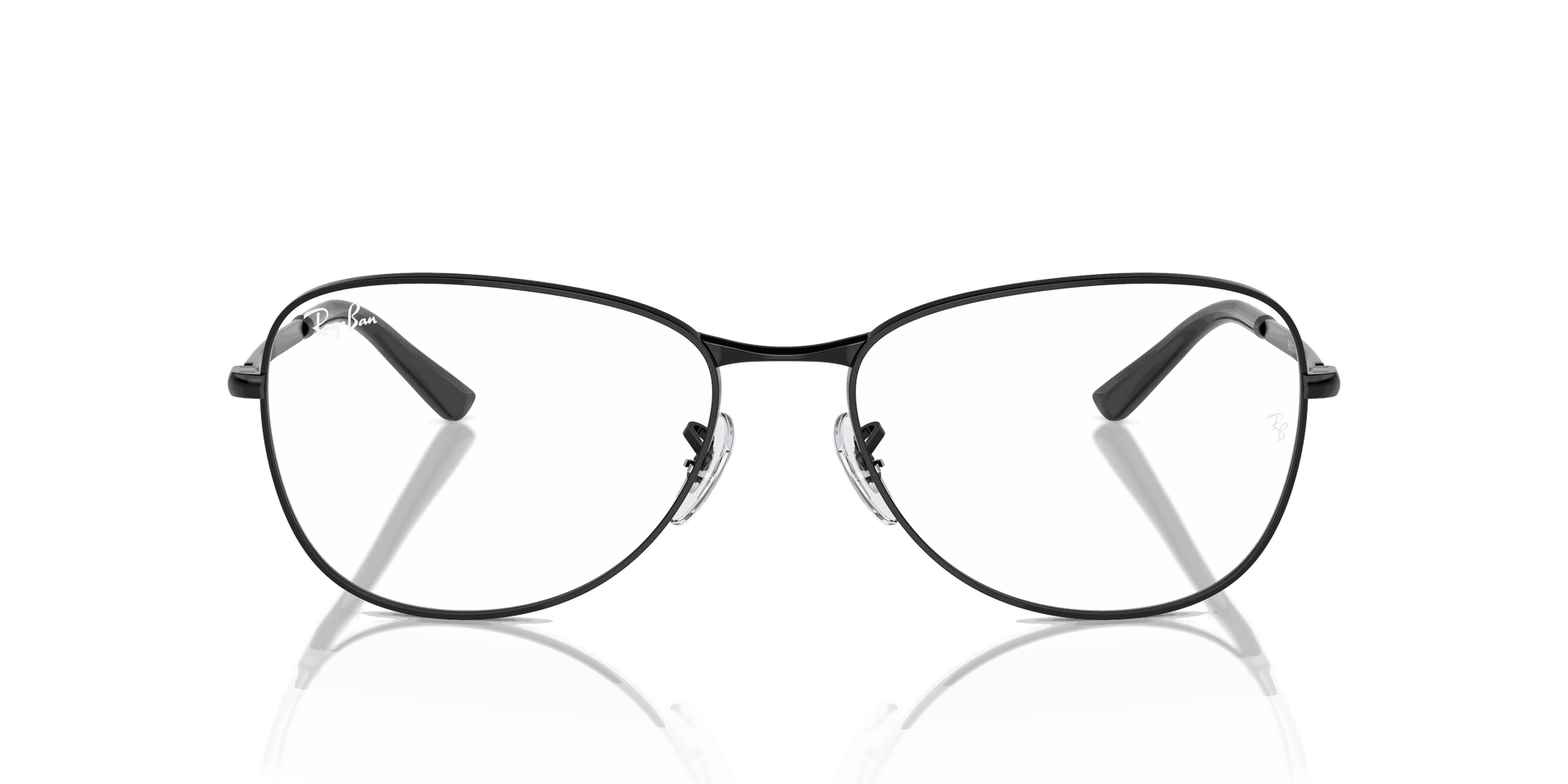 [Clear Lenses, Polished Black Frame]