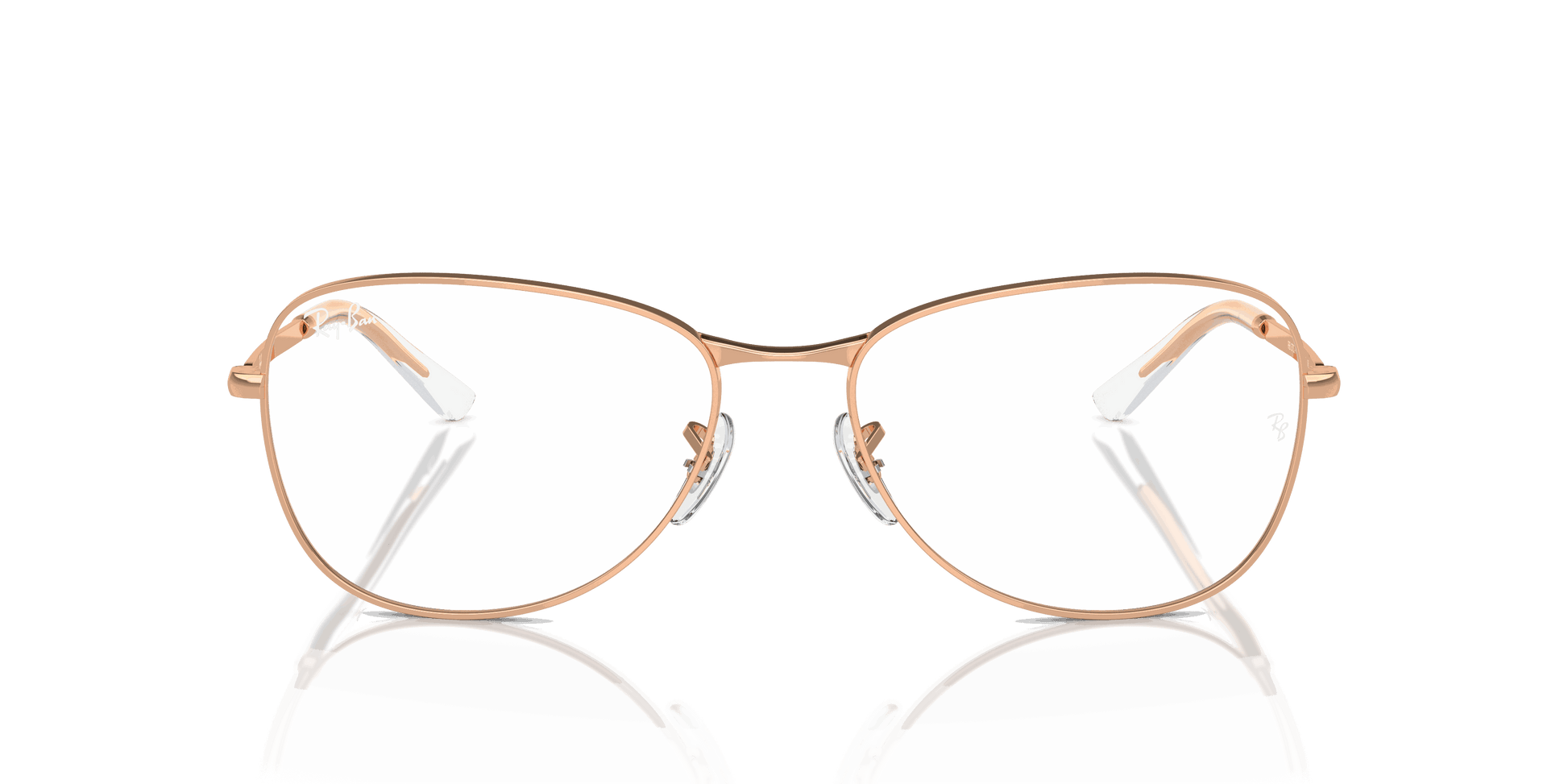 [Clear Lenses, Polished Rose Gold Frame]