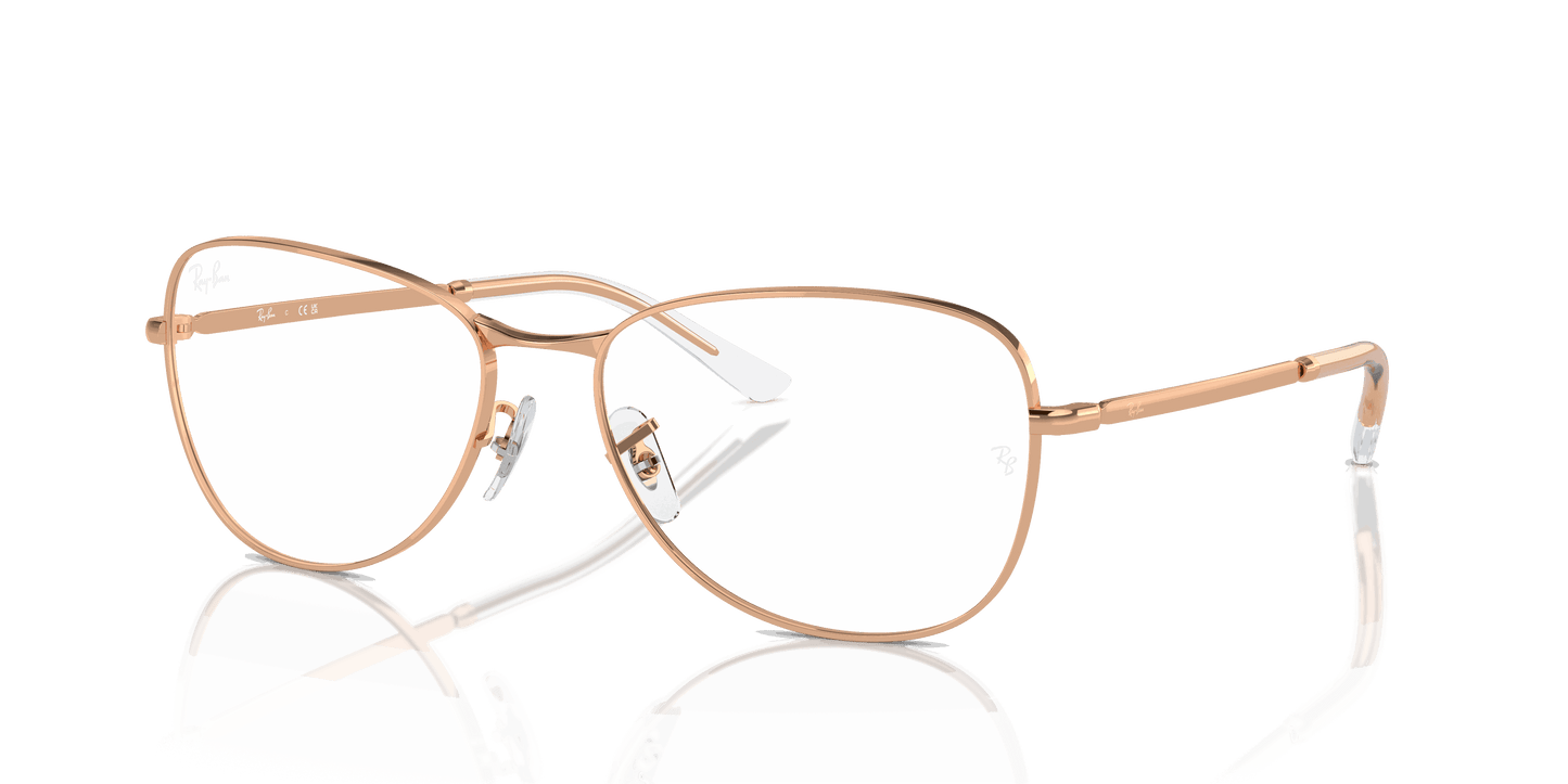 [Clear Lenses, Polished Rose Gold Frame]