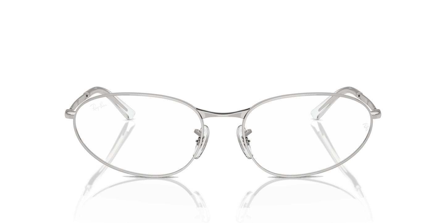 [Clear Lenses, Polished Silver Frame]
