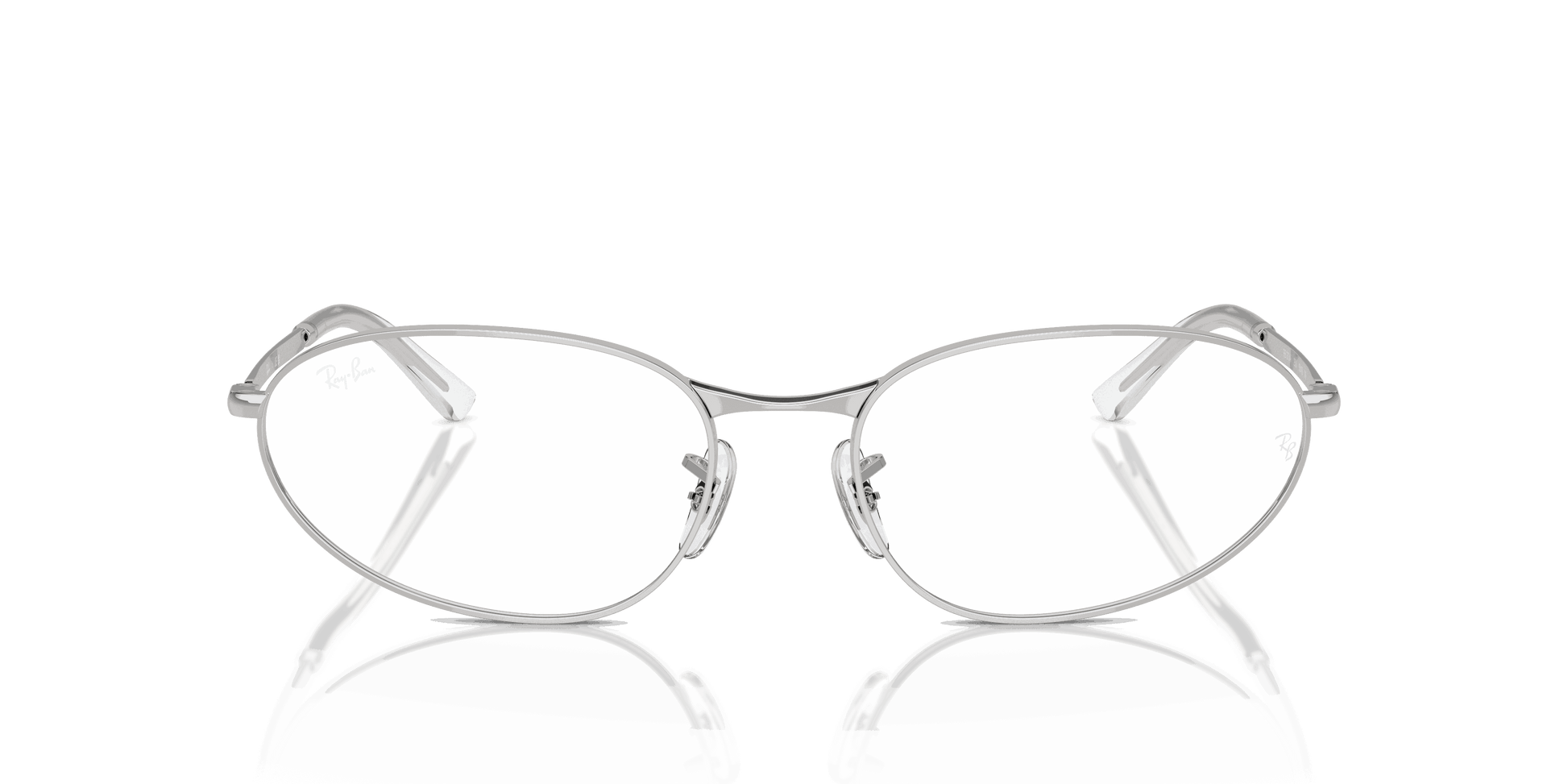 [Clear Lenses, Polished Silver Frame]