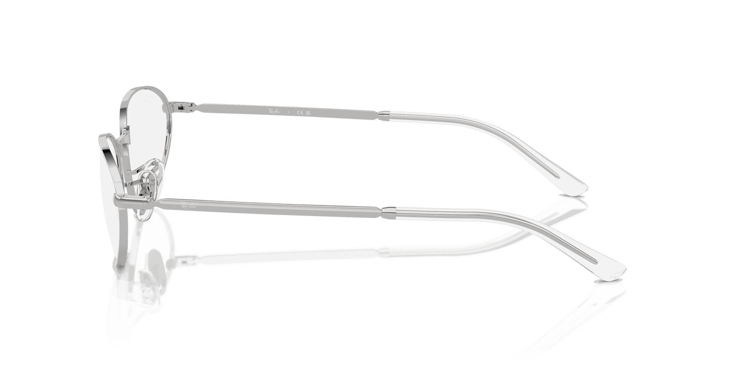 [Clear Lenses, Polished Silver Frame]