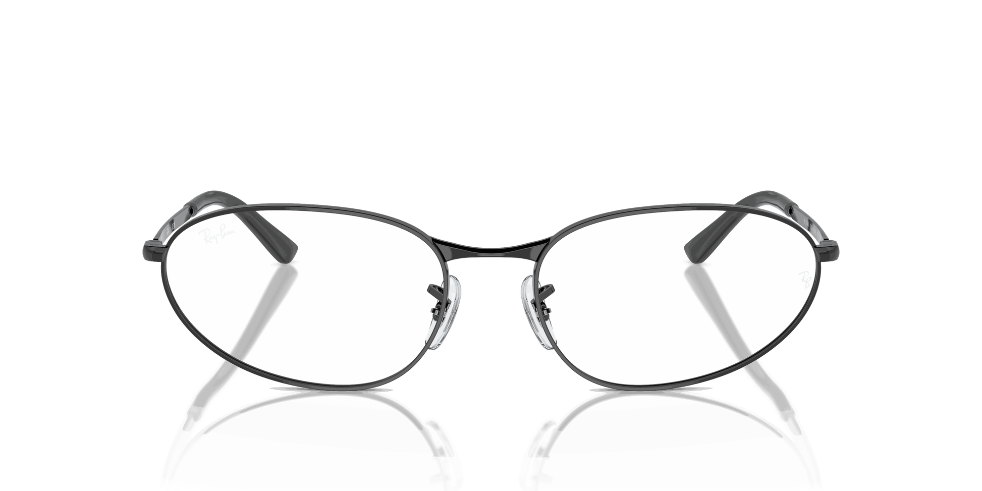 [Clear Lenses, Polished Black Frame]