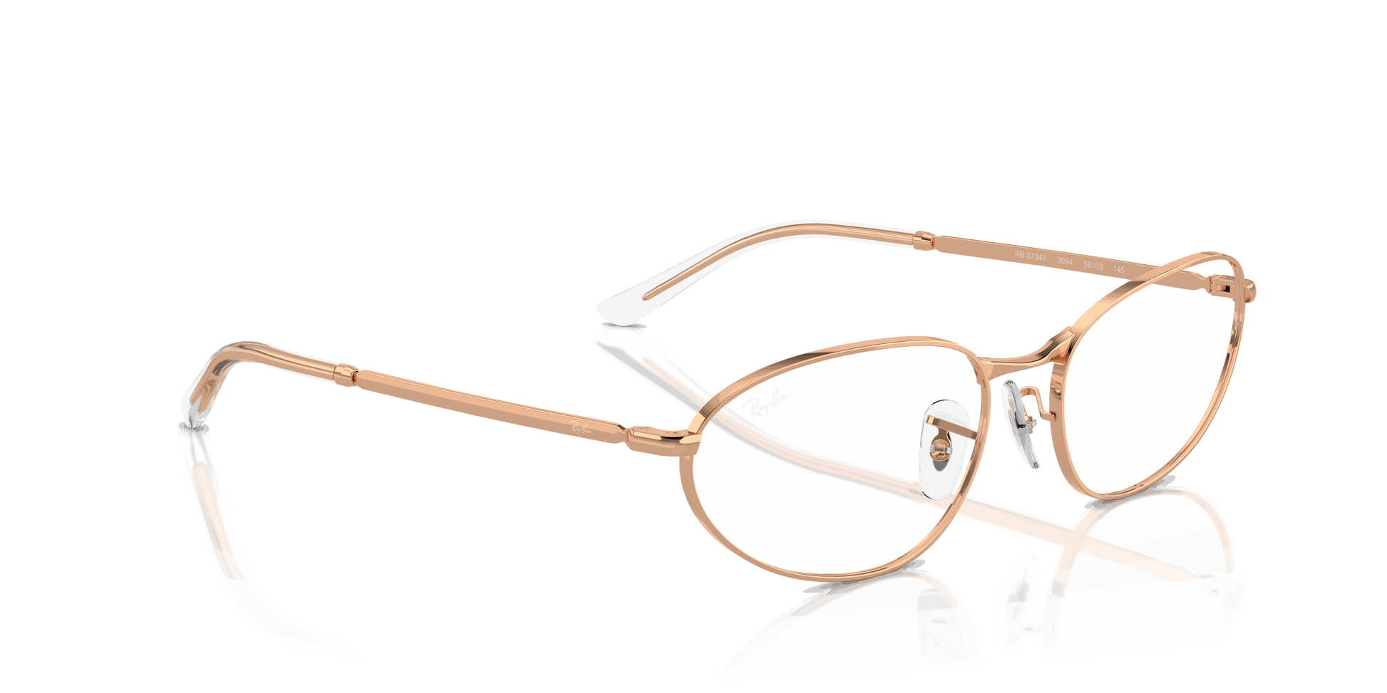 [Clear Lenses, Polished Rose Gold Frame]