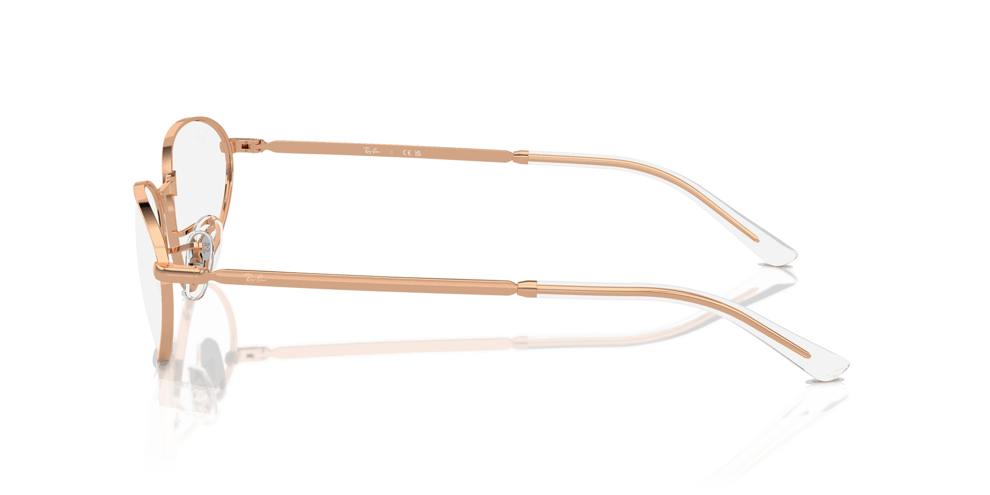 [Clear Lenses, Polished Rose Gold Frame]