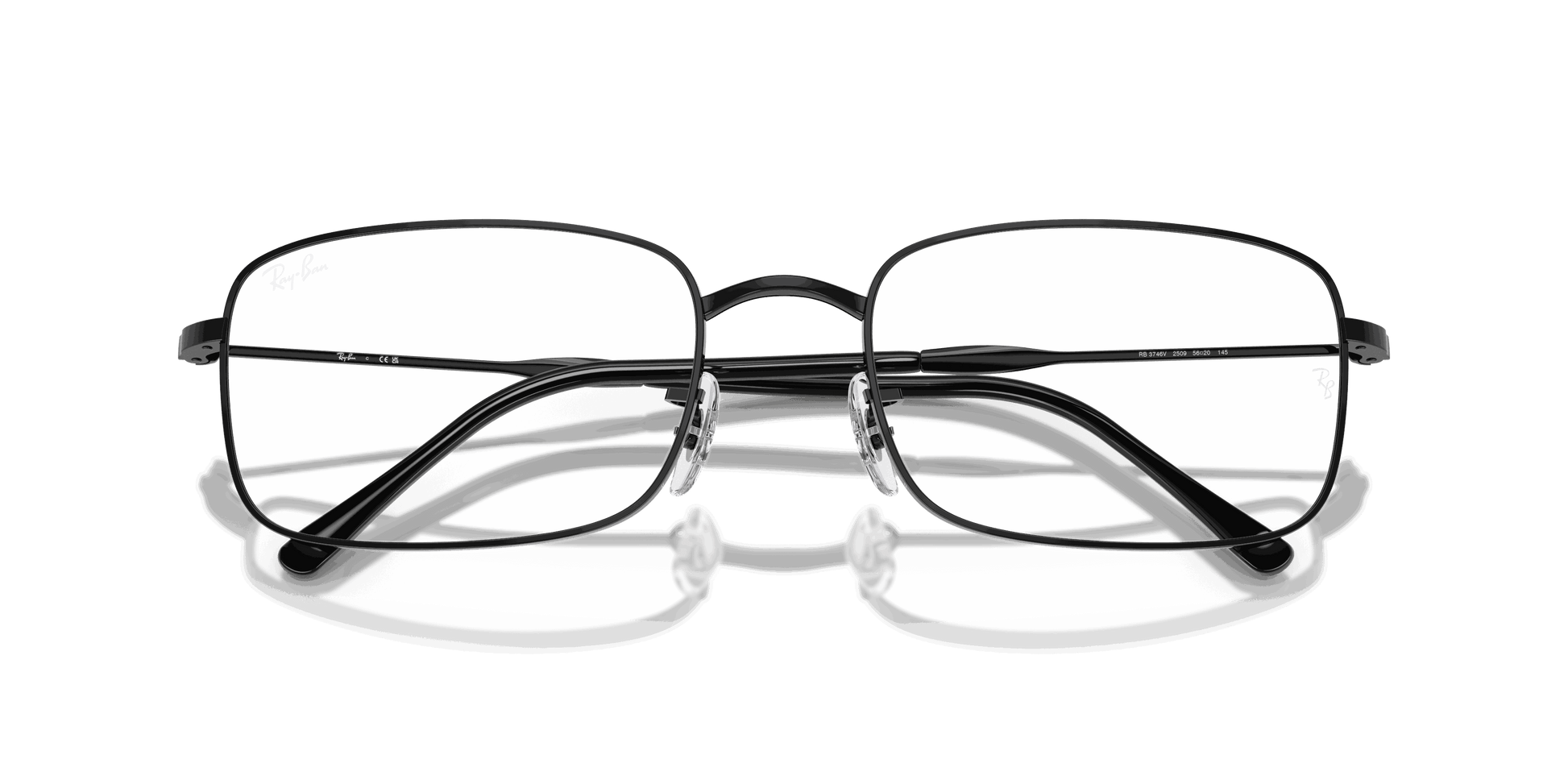 [Clear Lenses, Polished Black Frame]