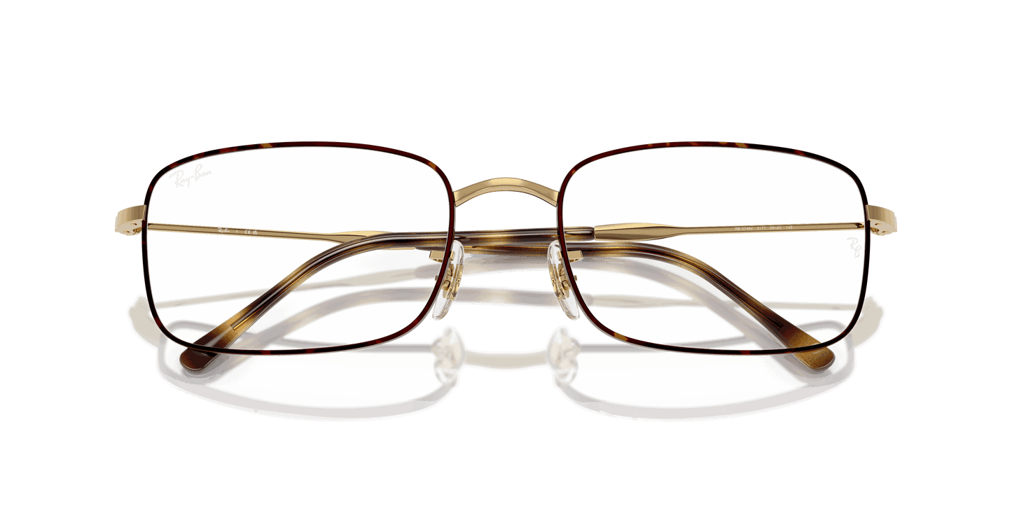 [Clear Lenses, Polished Havana On Gold Frame]