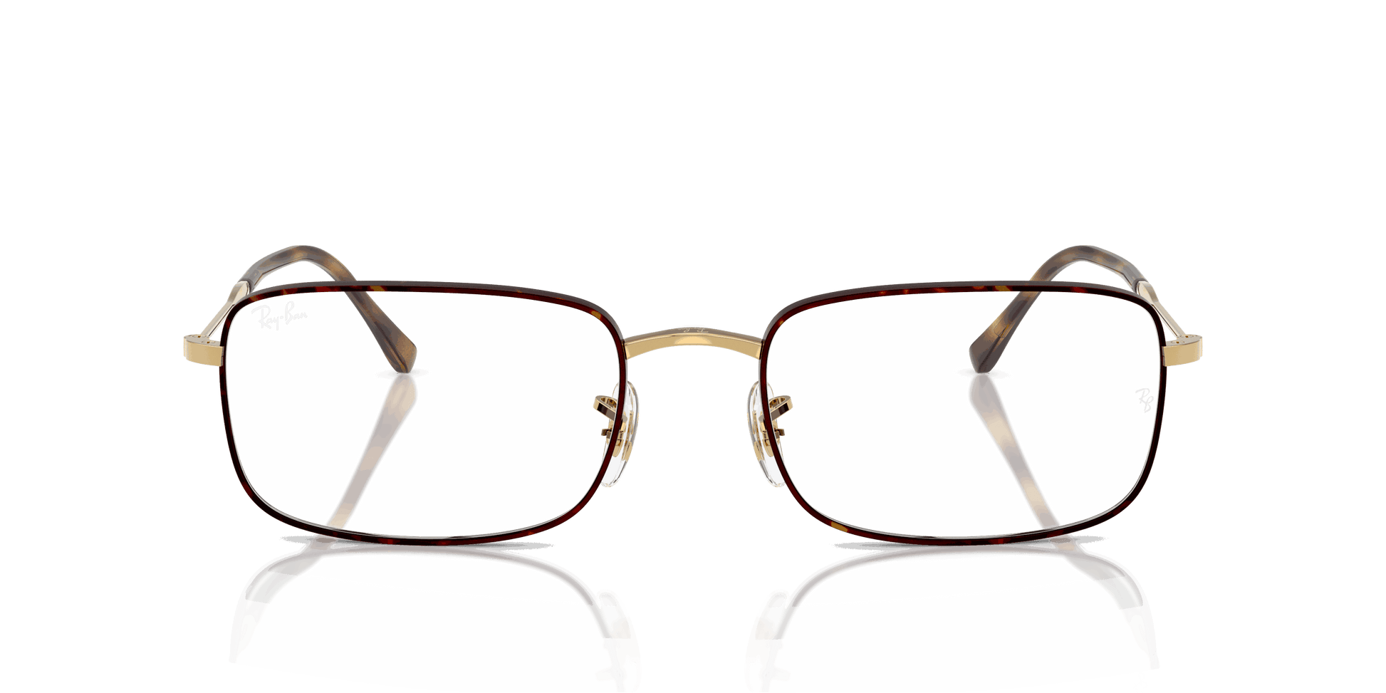 [Clear Lenses, Polished Havana On Gold Frame]