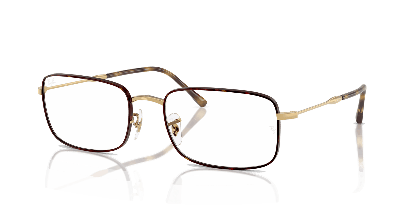[Clear Lenses, Polished Havana On Gold Frame]