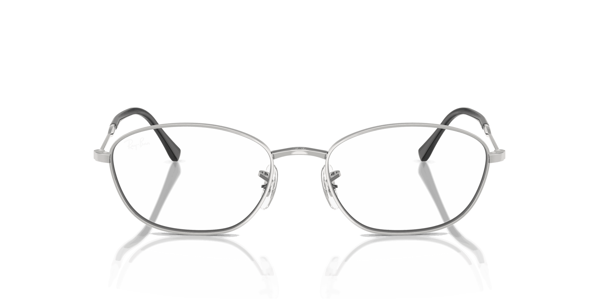 [Clear Lenses, Polished Silver Frame]