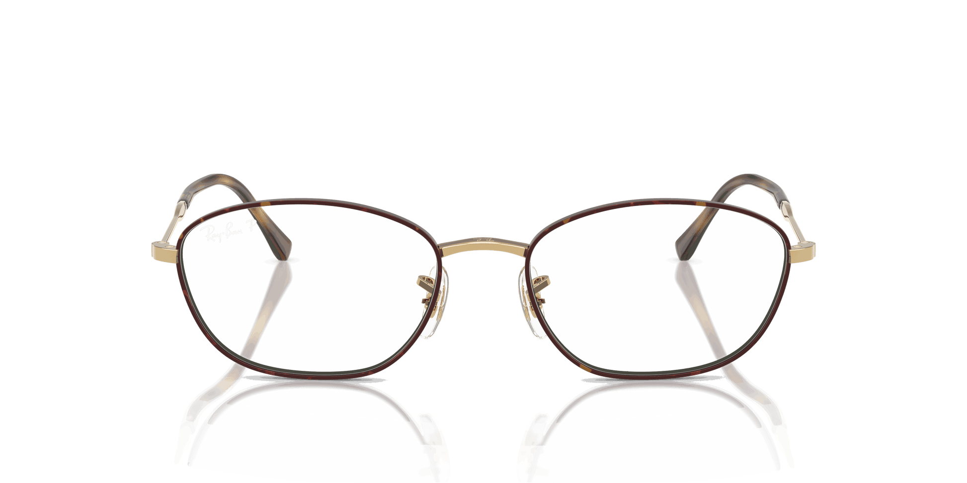 [Clear Lenses, Polished Havana On Gold Frame]