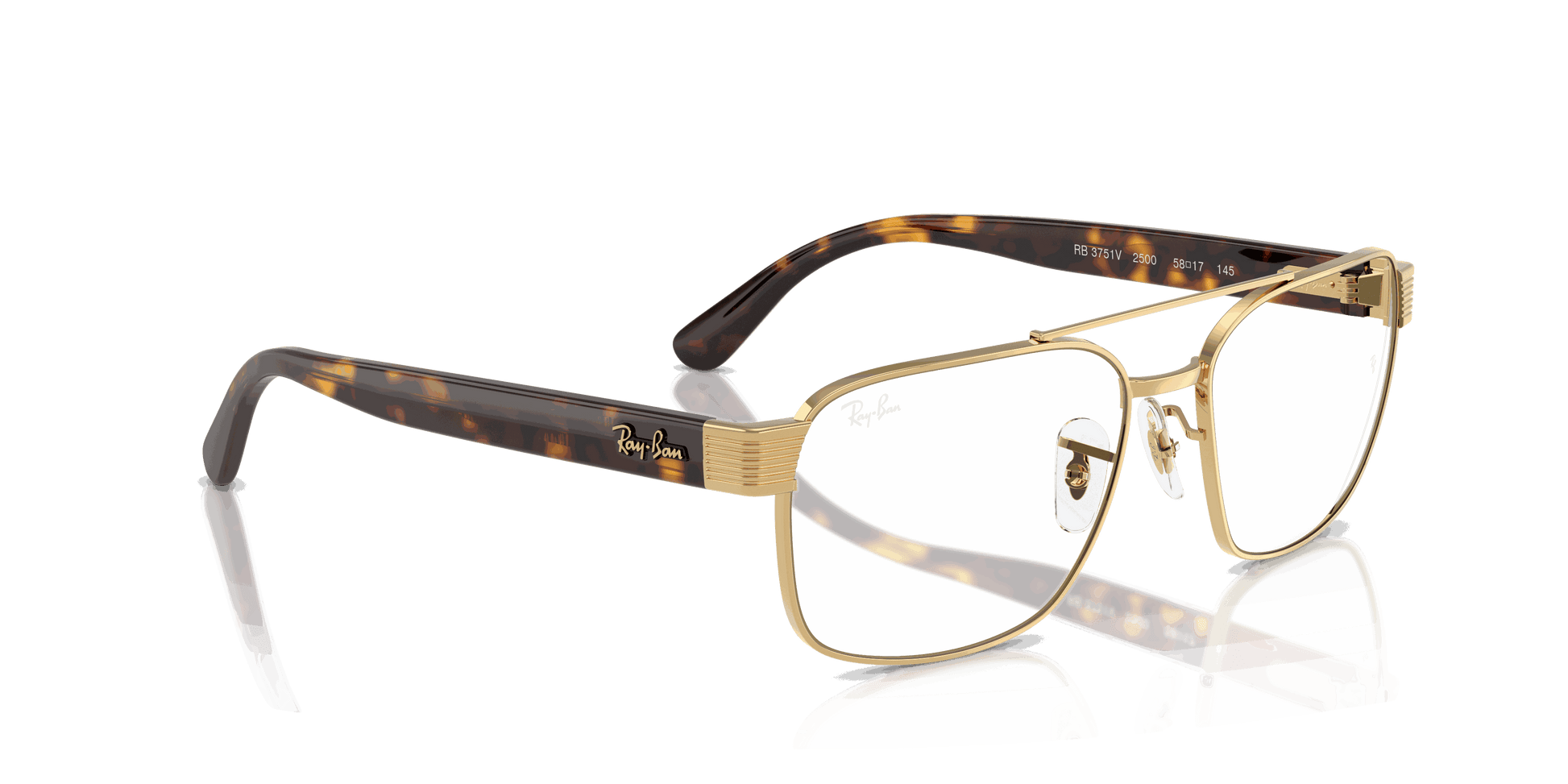 [Clear Lenses, Polished Arista Gold Frame]