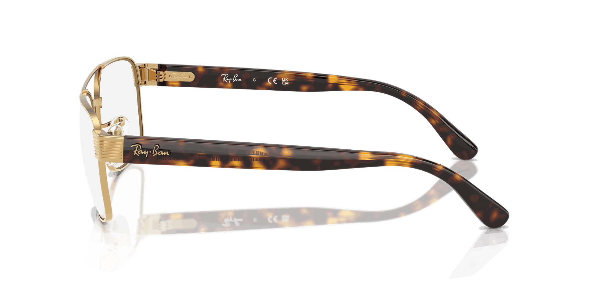 [Clear Lenses, Polished Arista Gold Frame]
