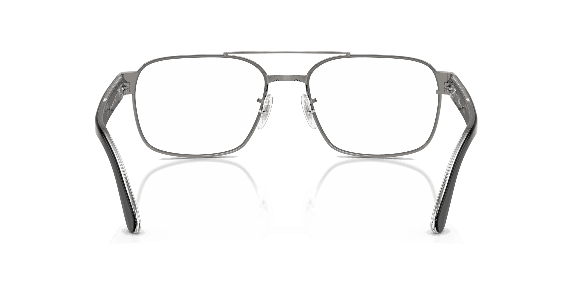 [Clear Lenses, Polished Gunmetal Frame]