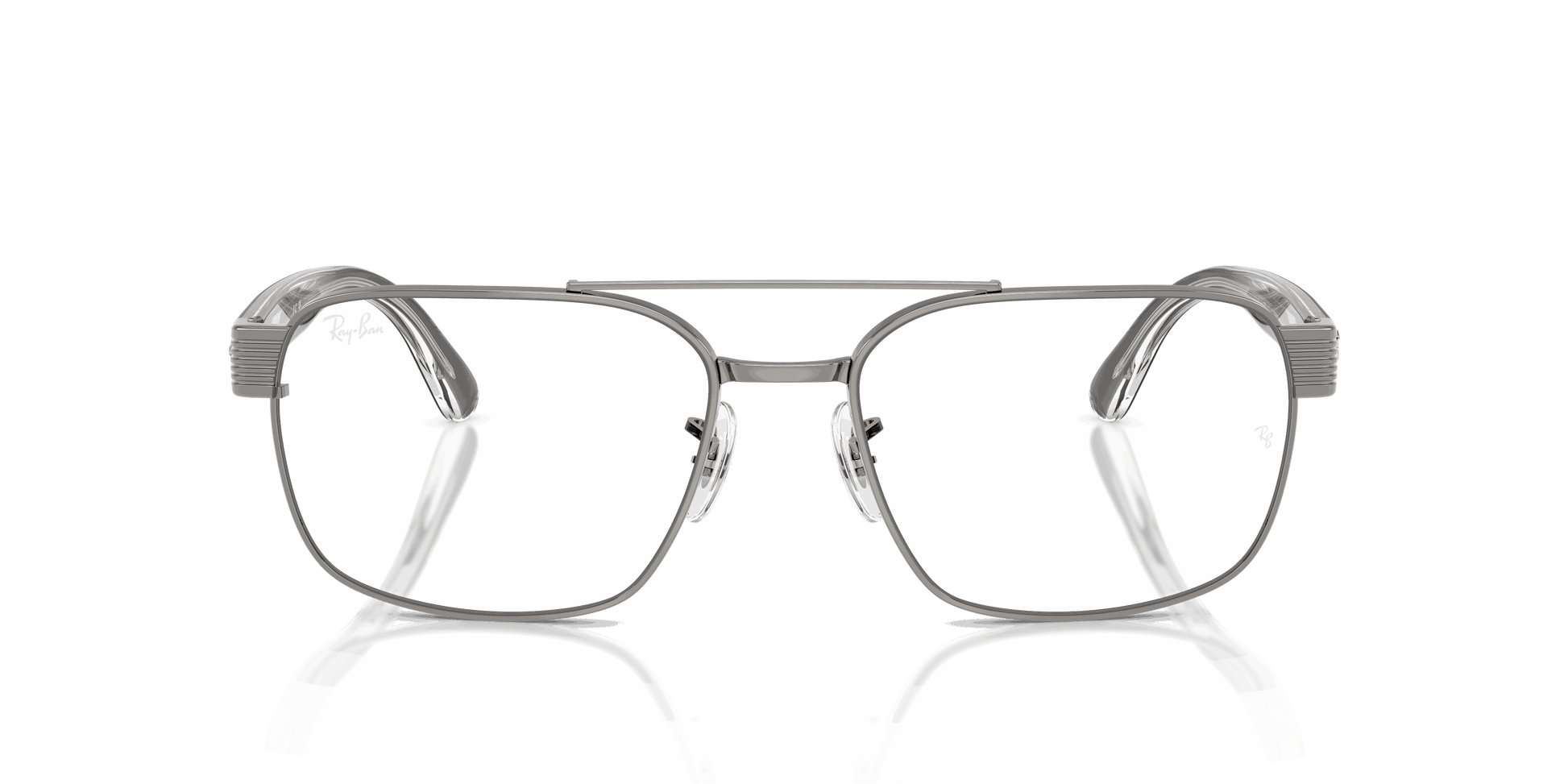 [Clear Lenses, Polished Gunmetal Frame]