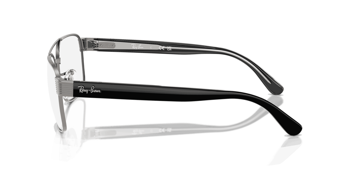 [Clear Lenses, Polished Gunmetal Frame]