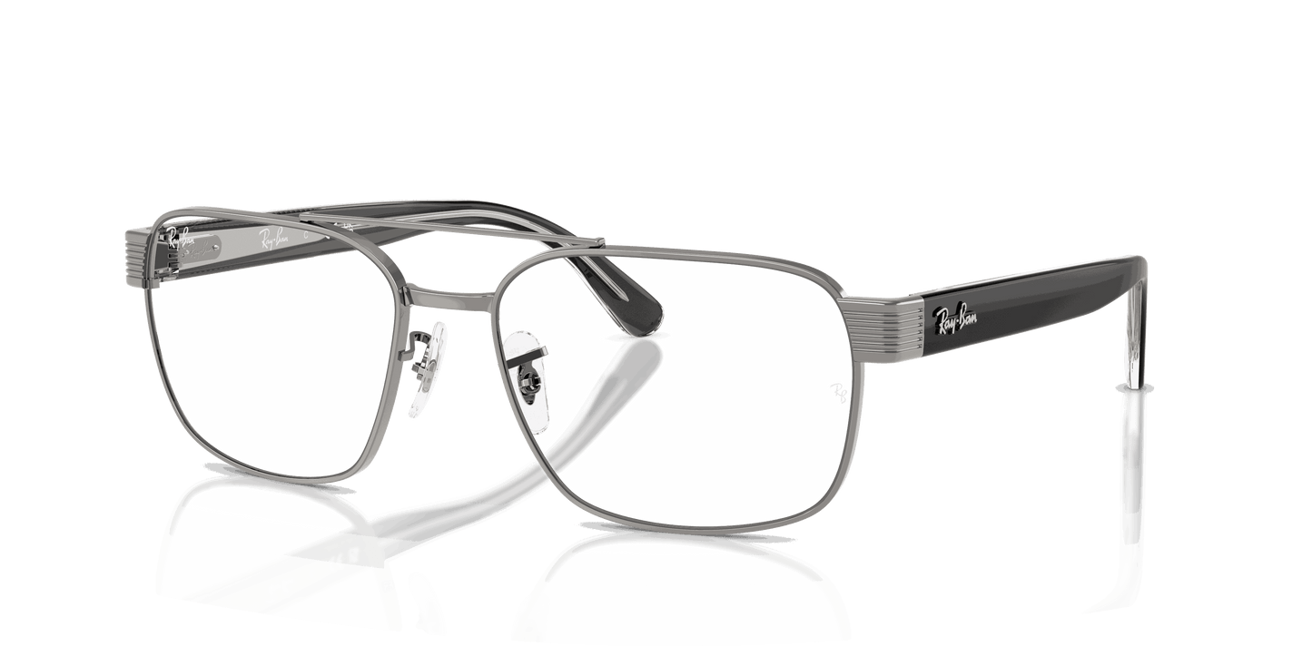 [Clear Lenses, Polished Gunmetal Frame]