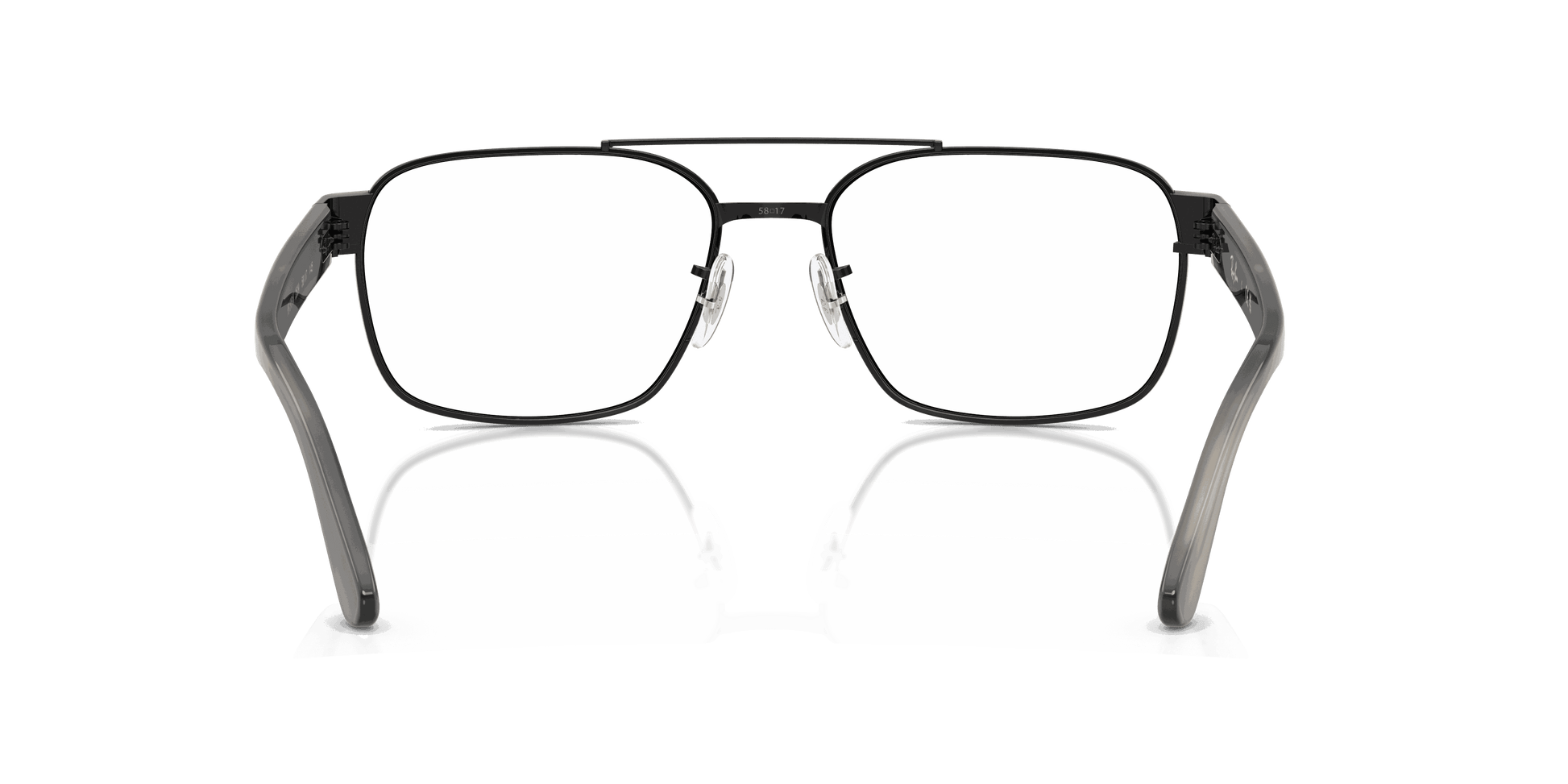 [Clear Lenses, Polished Black Frame]