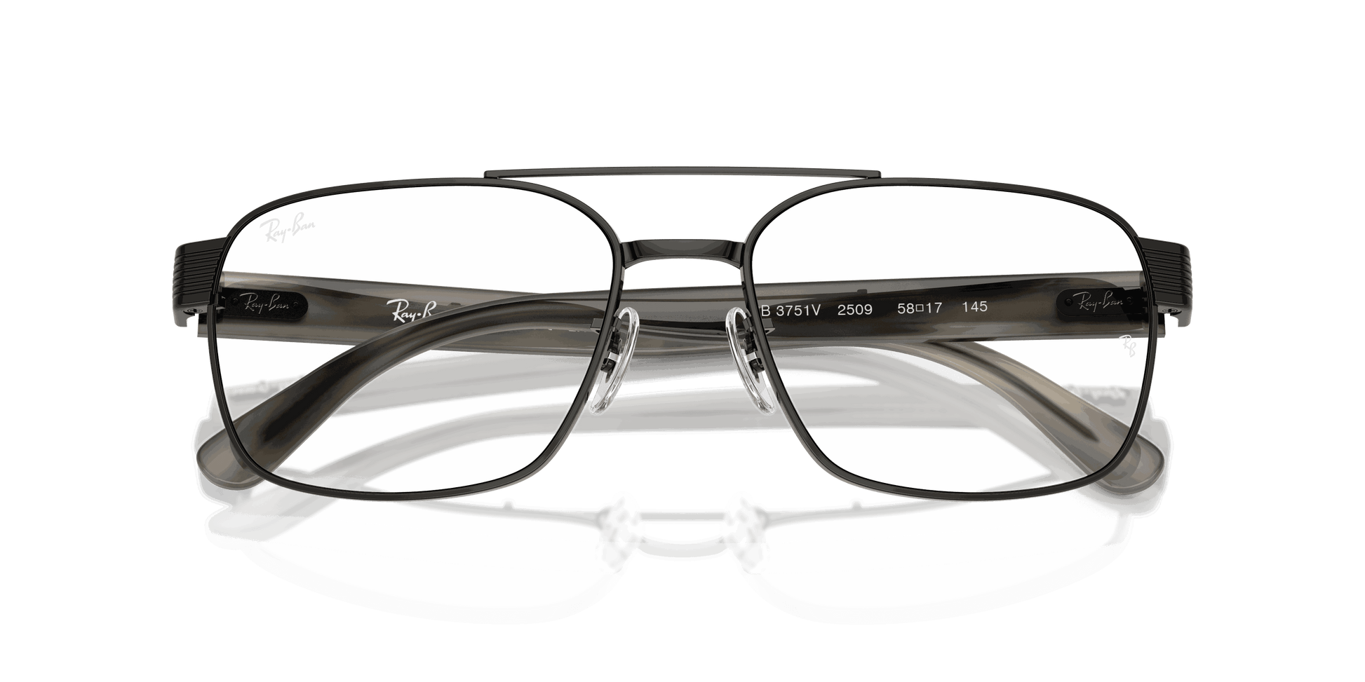[Clear Lenses, Polished Black Frame]