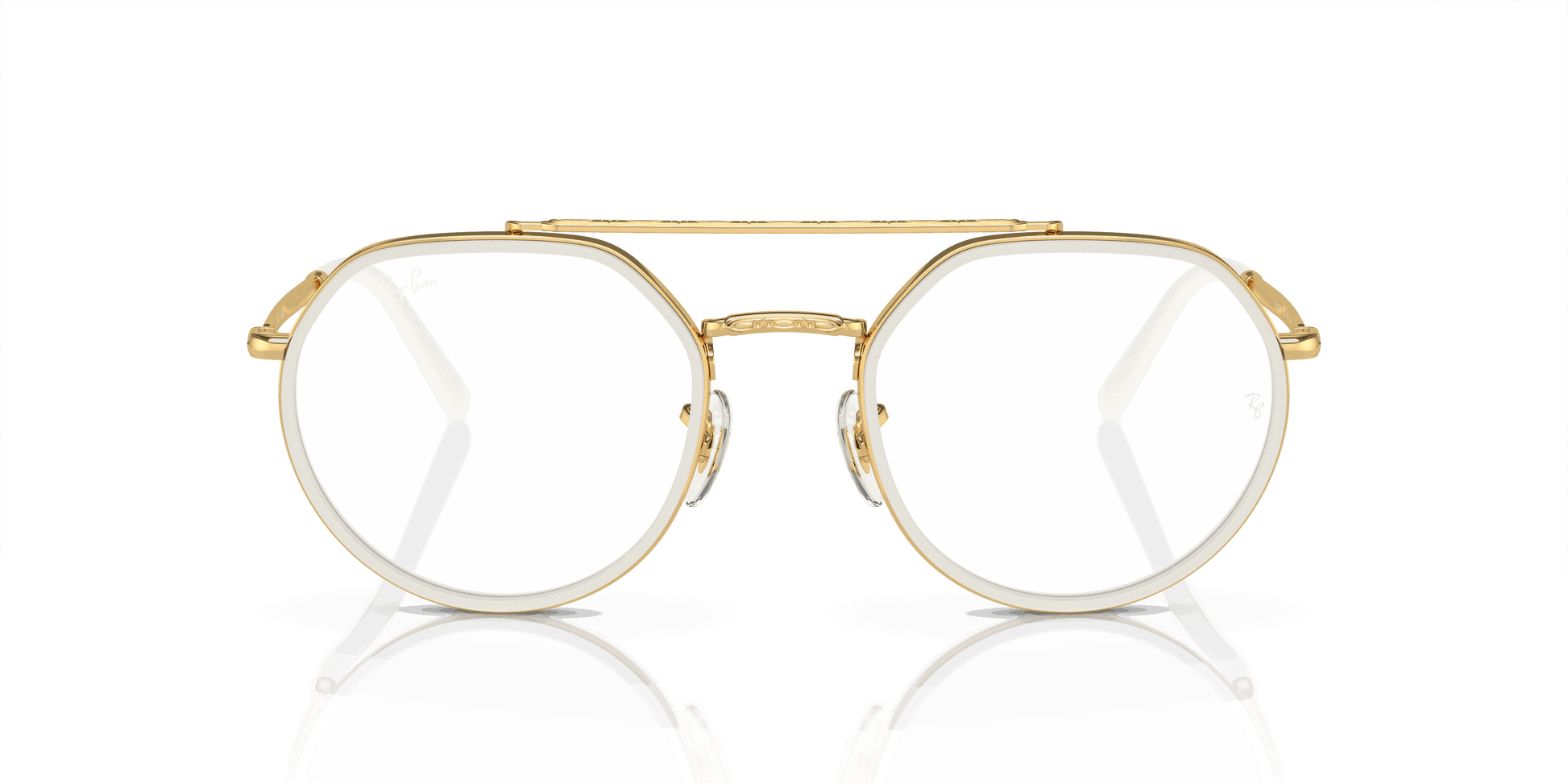 [Clear Lenses, Polished Gold Frame]