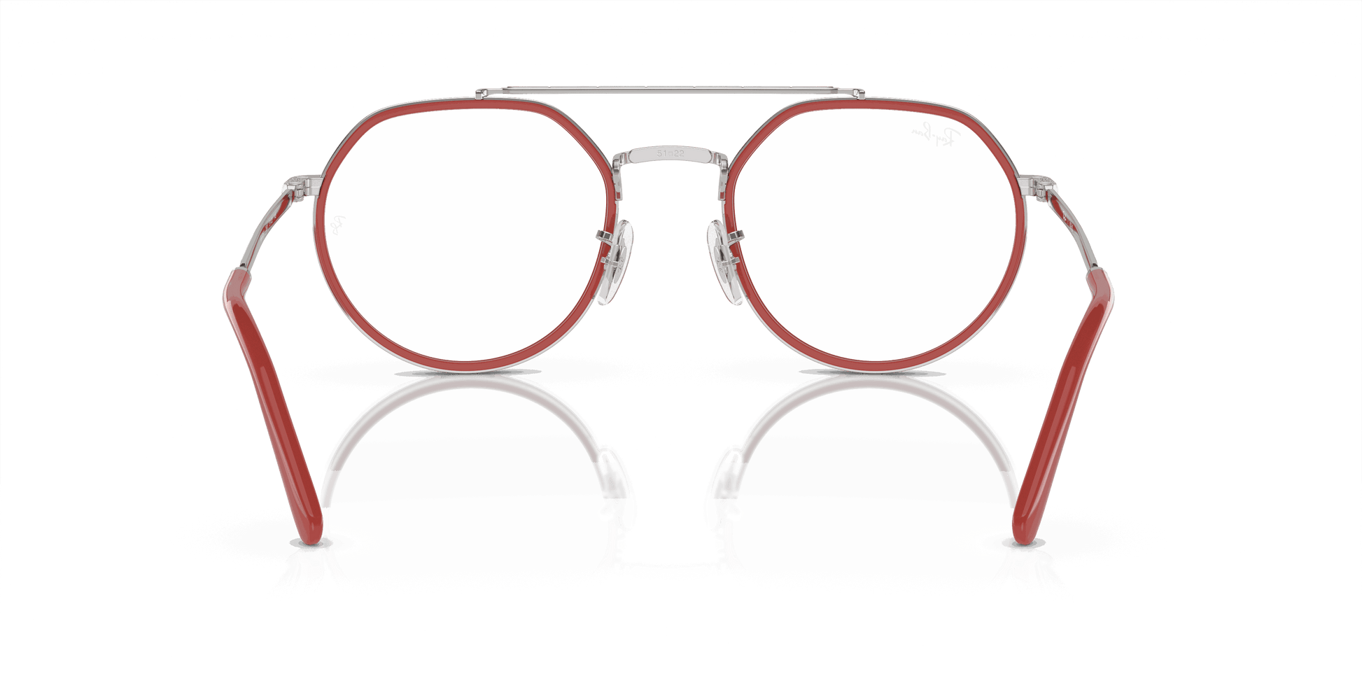 [Demo Lens Lenses, Polished Silver Frame]