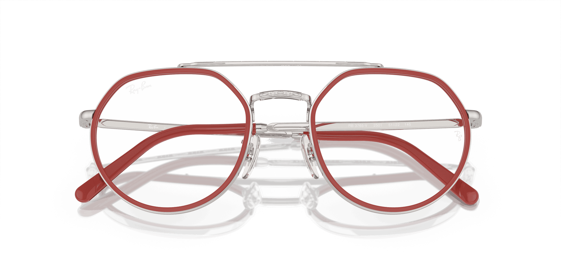 [Demo Lens Lenses, Polished Silver Frame]