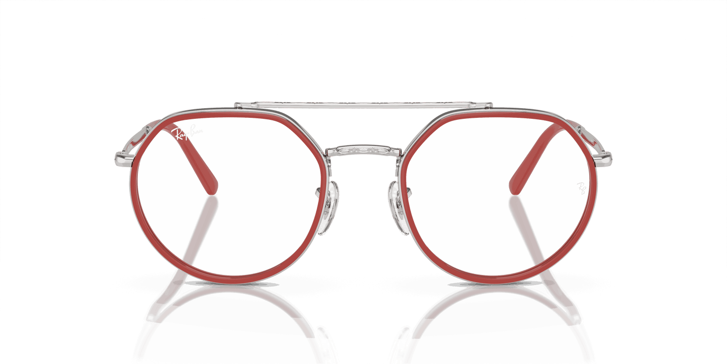 [Demo Lens Lenses, Polished Silver Frame]