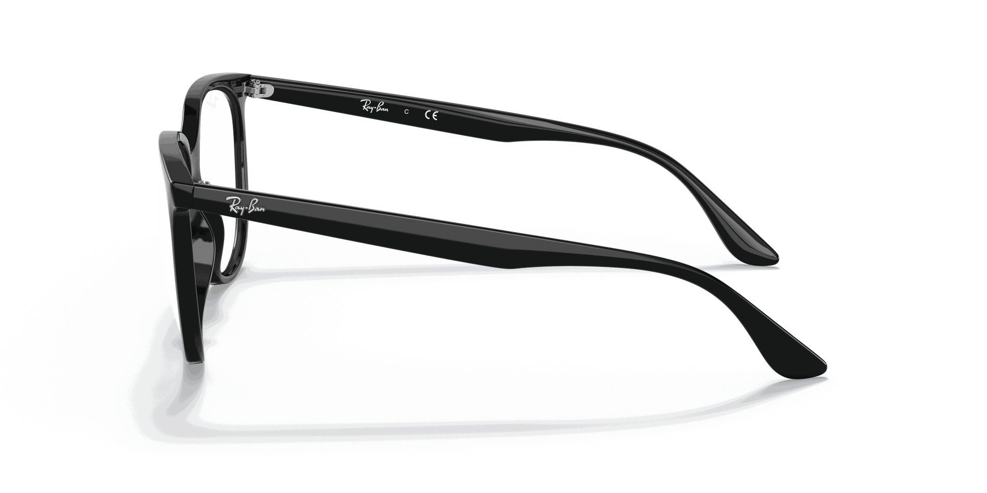 [Clear Lenses, Polished Black Frame]