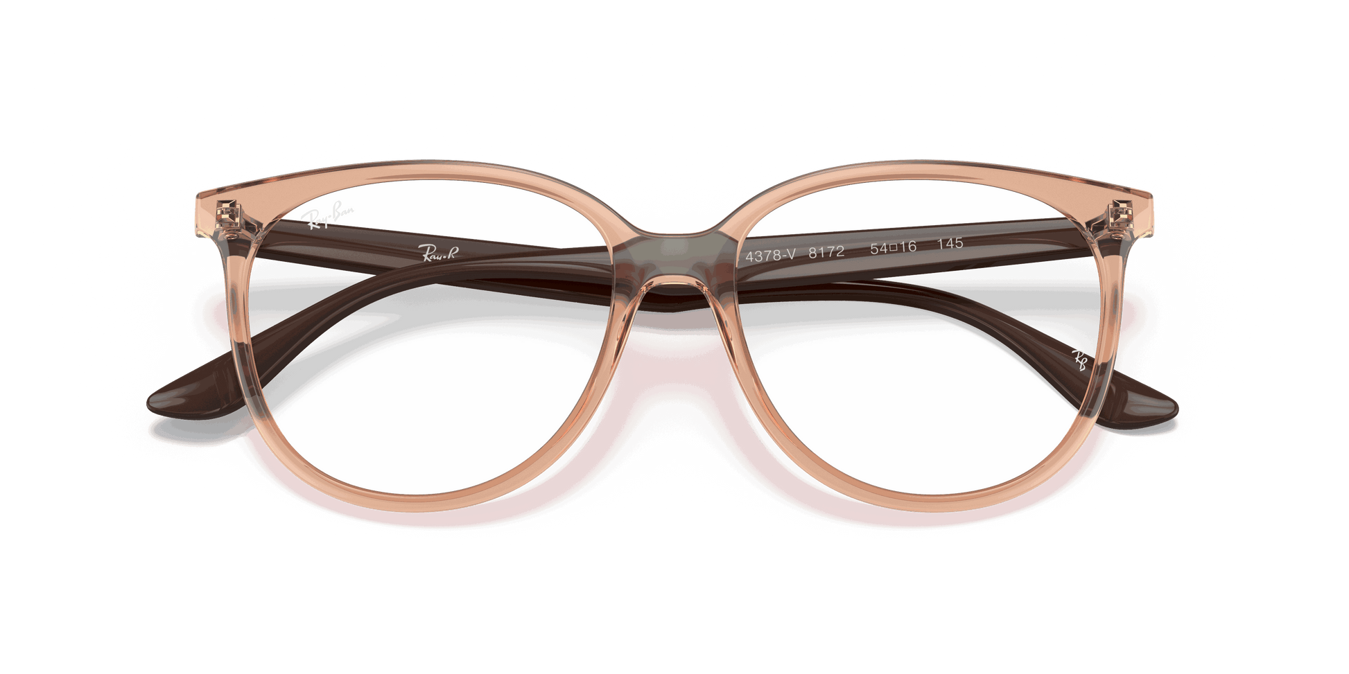 [Clear Lenses, Polished Transparent Brown Frame]