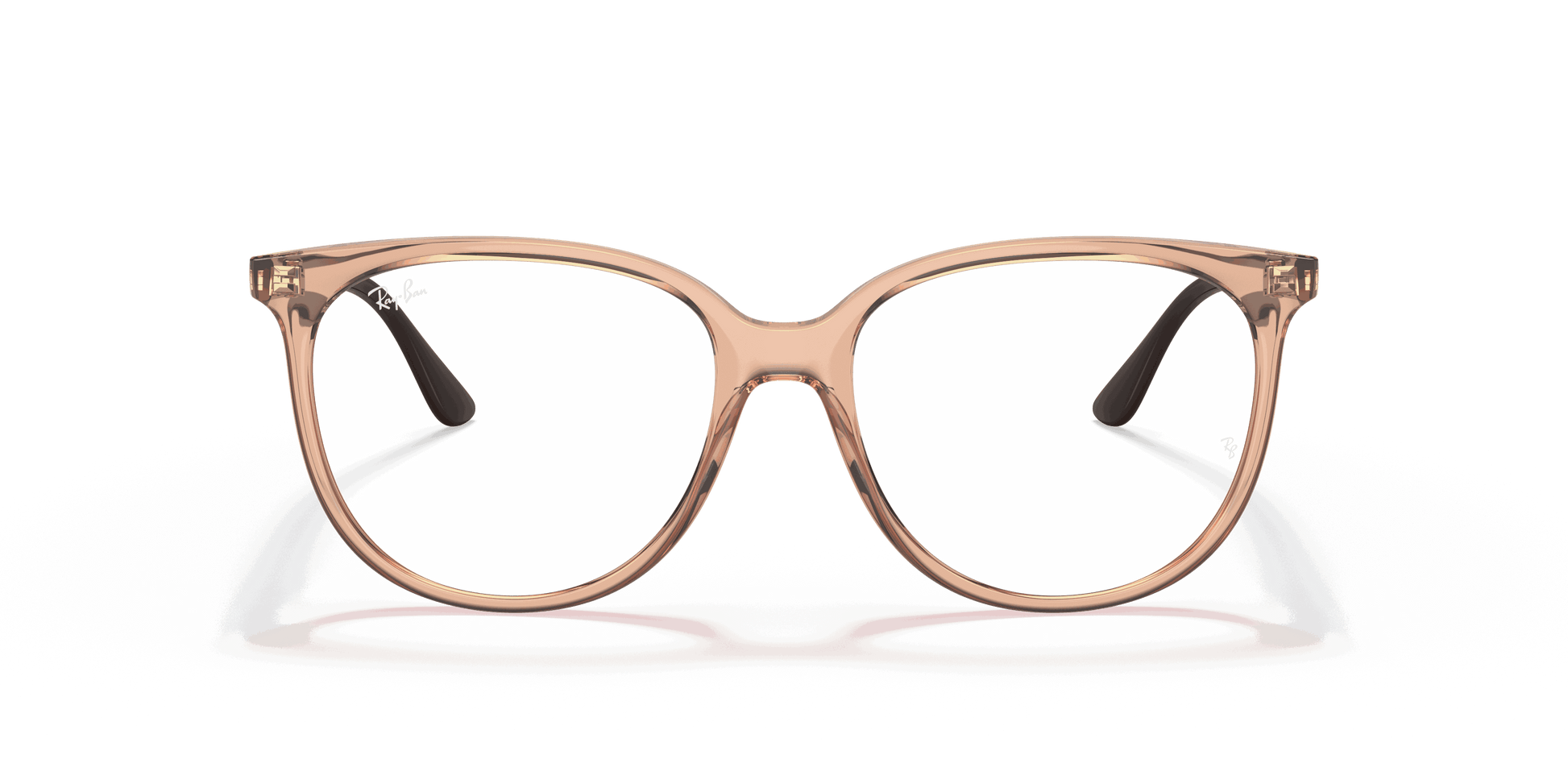[Clear Lenses, Polished Transparent Brown Frame]