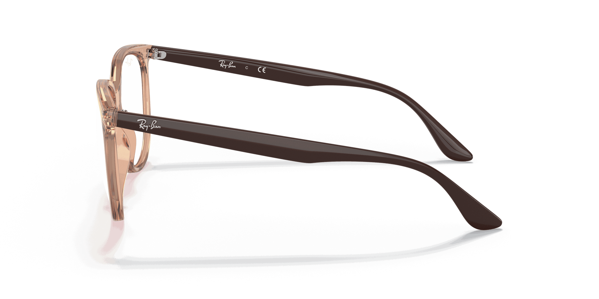 [Clear Lenses, Polished Transparent Brown Frame]