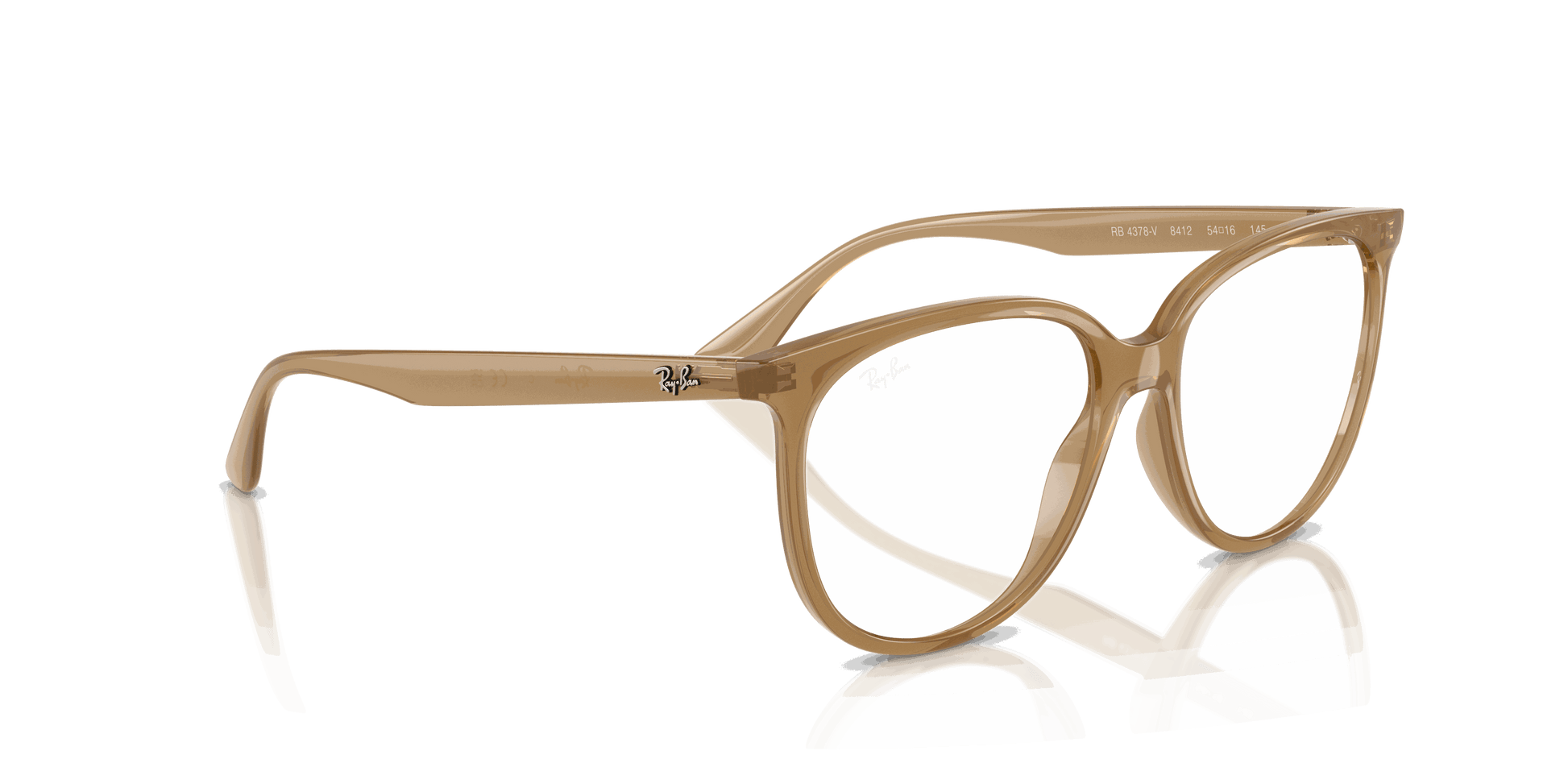 [Clear Lenses, Polished Opal Light Brown Frame]