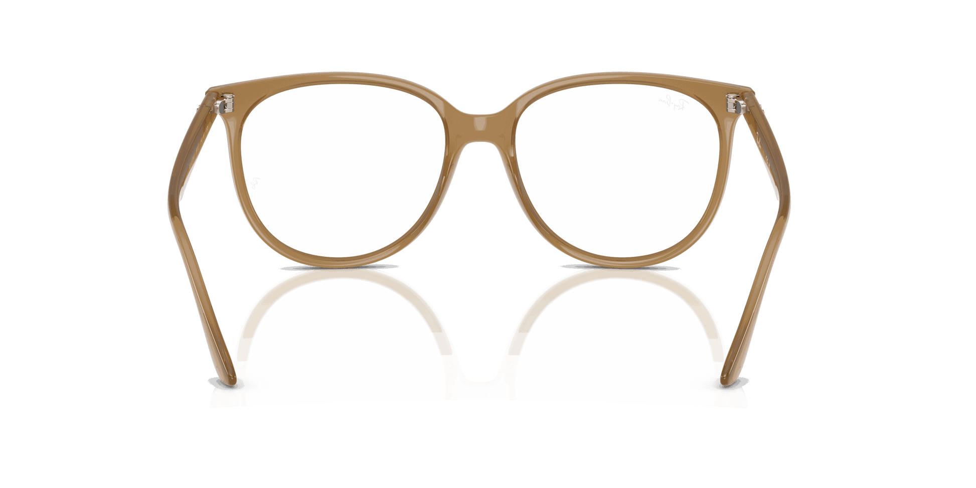 [Clear Lenses, Polished Opal Light Brown Frame]