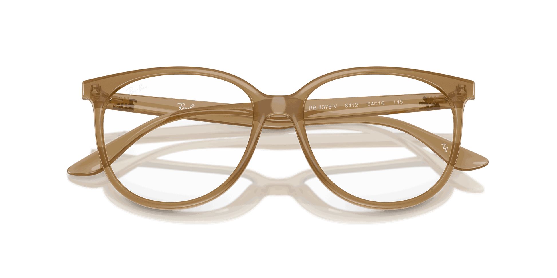 [Clear Lenses, Polished Opal Light Brown Frame]