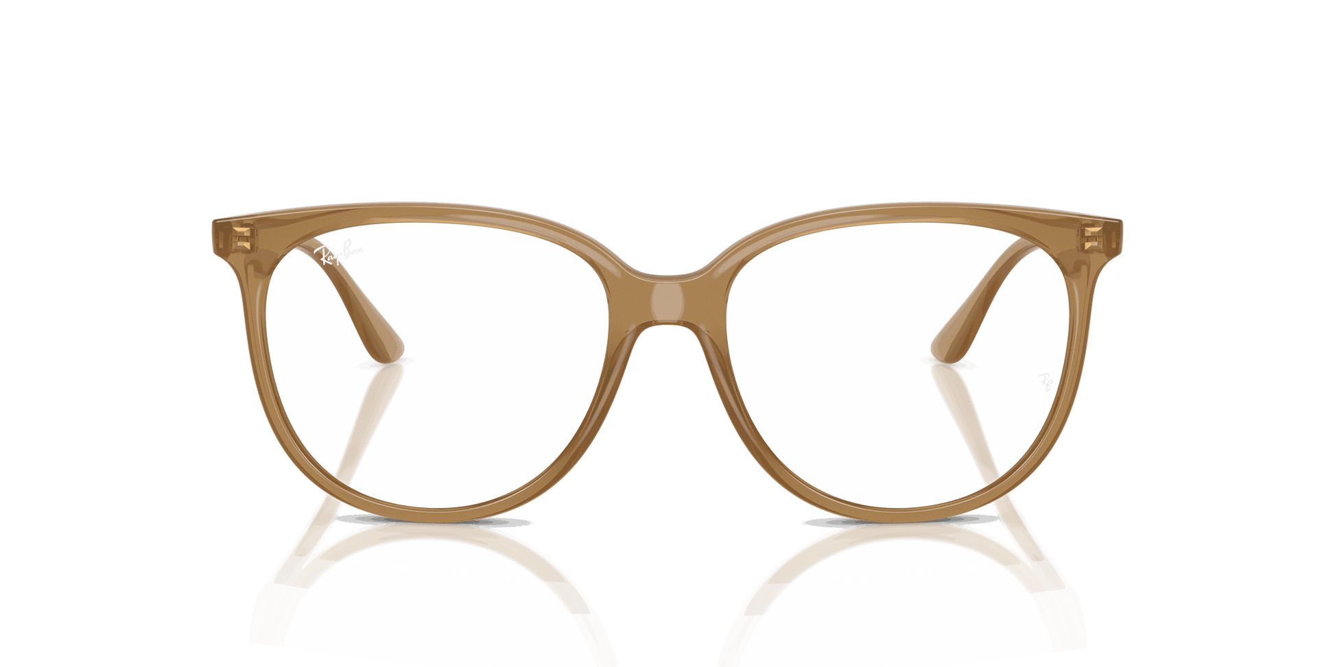 [Clear Lenses, Polished Opal Light Brown Frame]