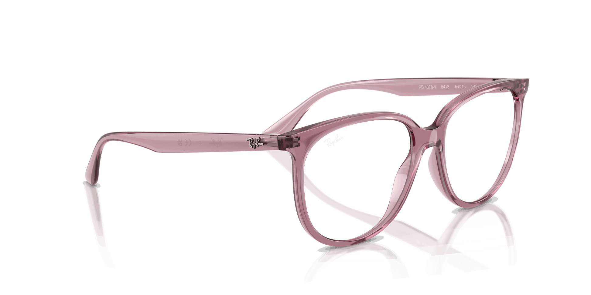 [Clear Lenses, Polished Opal Light Violet Frame]
