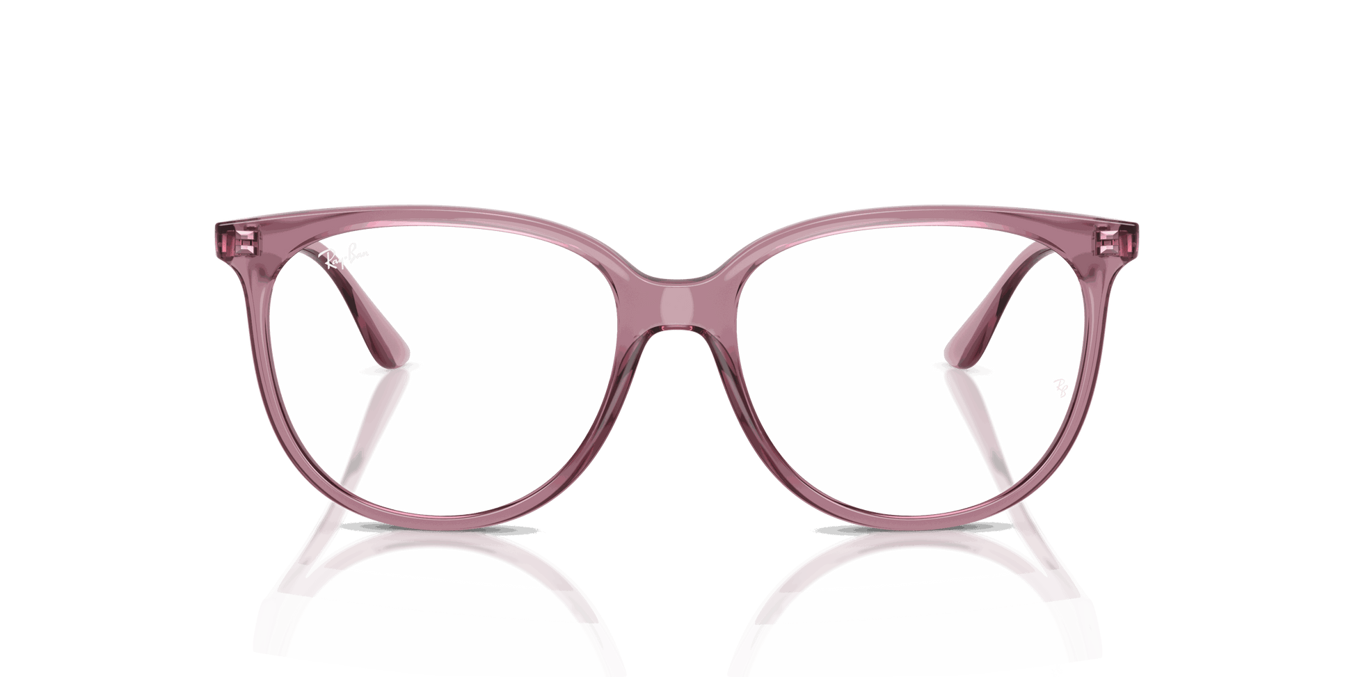 [Clear Lenses, Polished Opal Light Violet Frame]