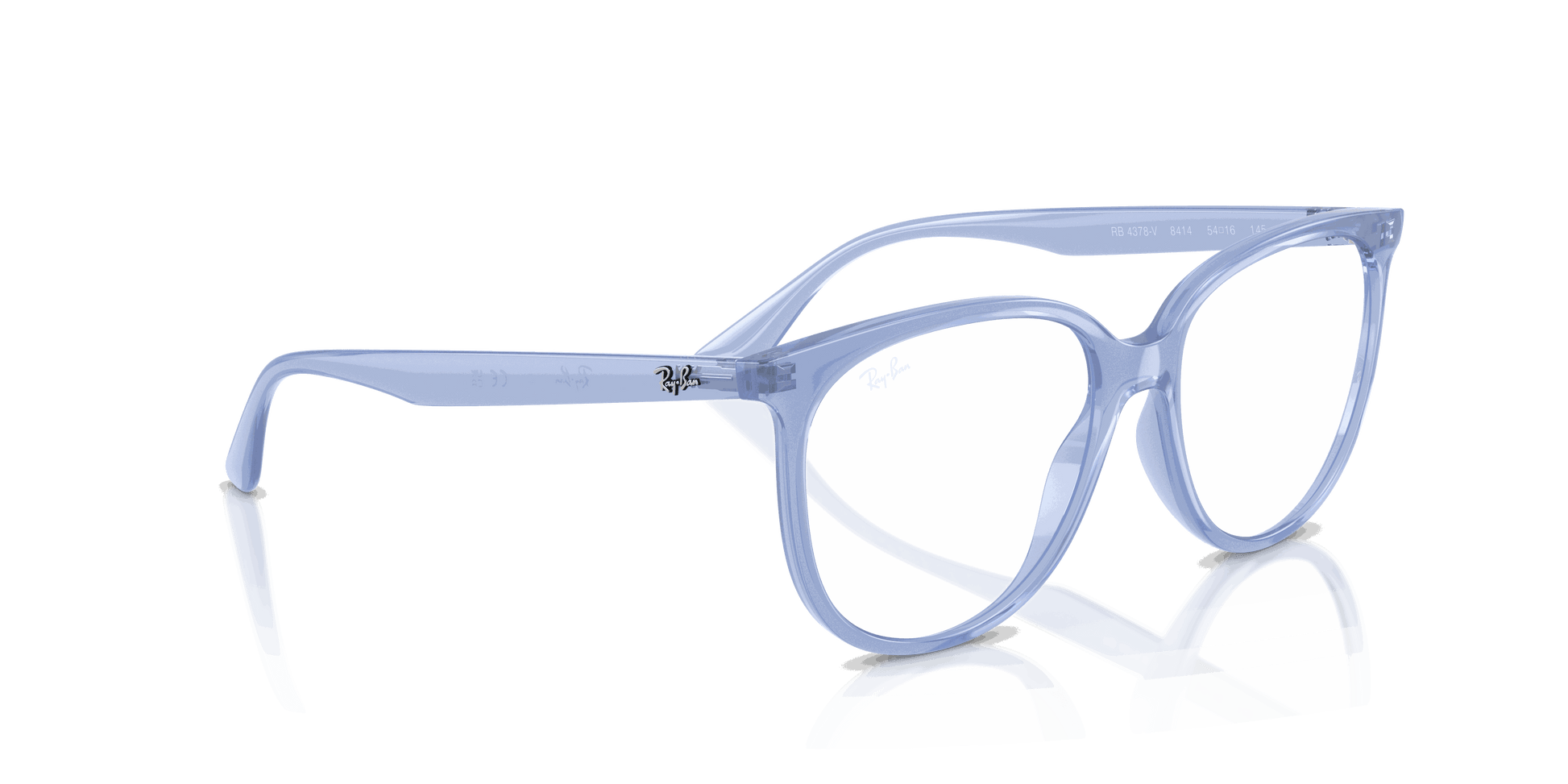 [Clear Lenses, Polished Opal Light Blue Frame]
