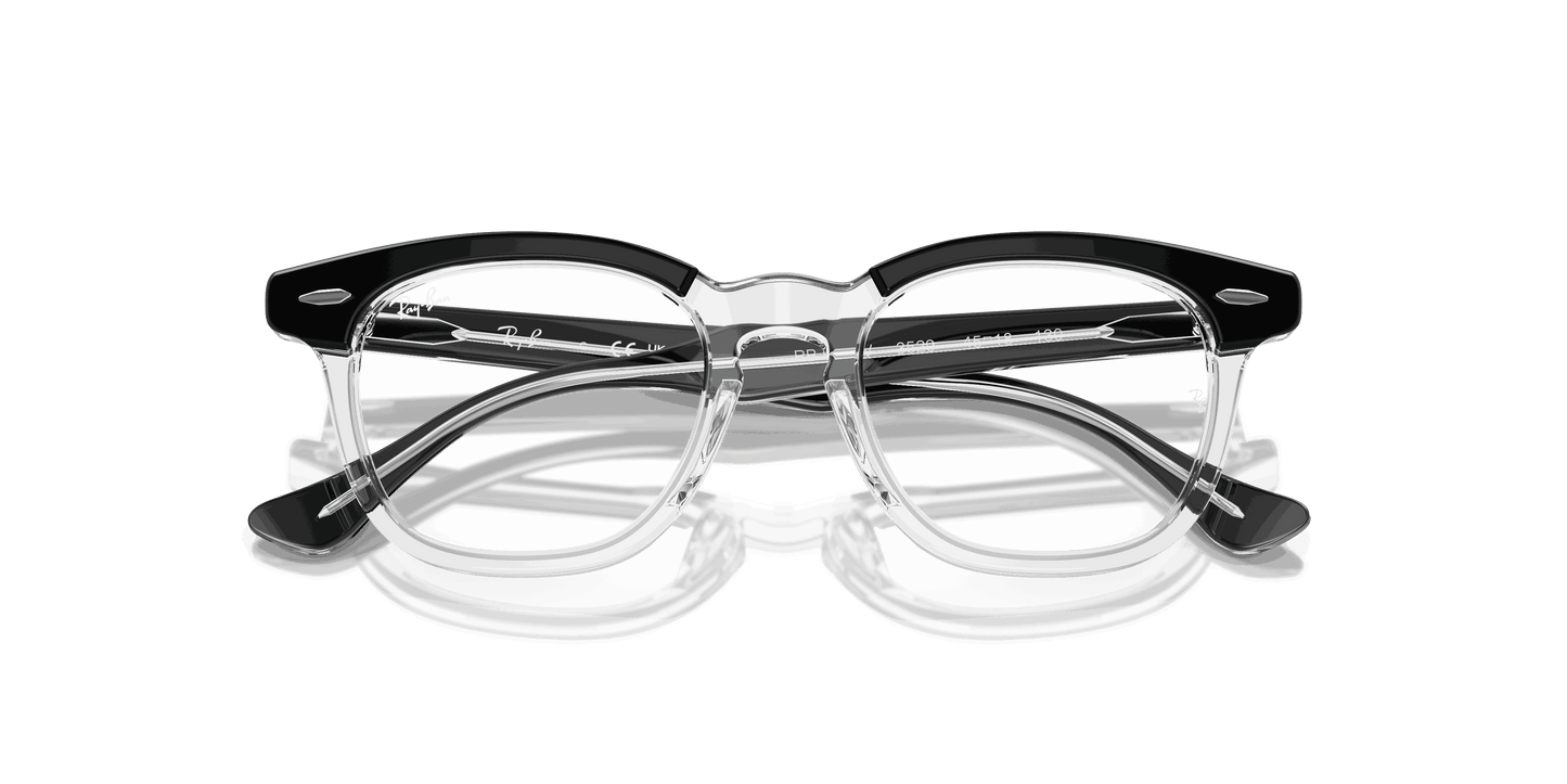 [Clear Lenses, Polished Black On Transparent Frame]