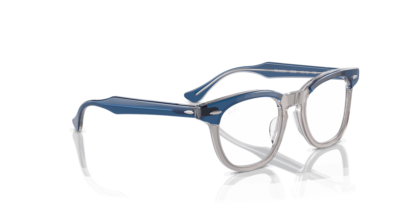 [Clear Lenses, Polished Top Dark Blue & Brown & Light Grey Frame]