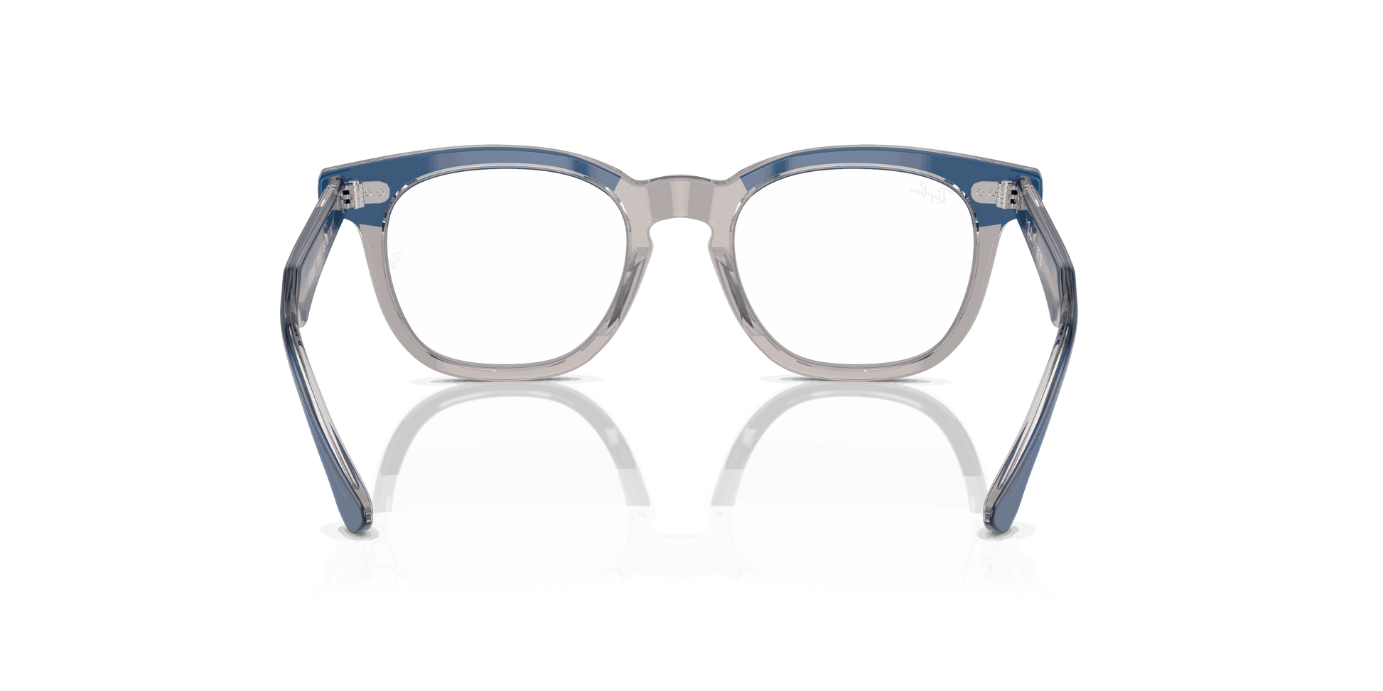 [Clear Lenses, Polished Top Dark Blue & Brown & Light Grey Frame]