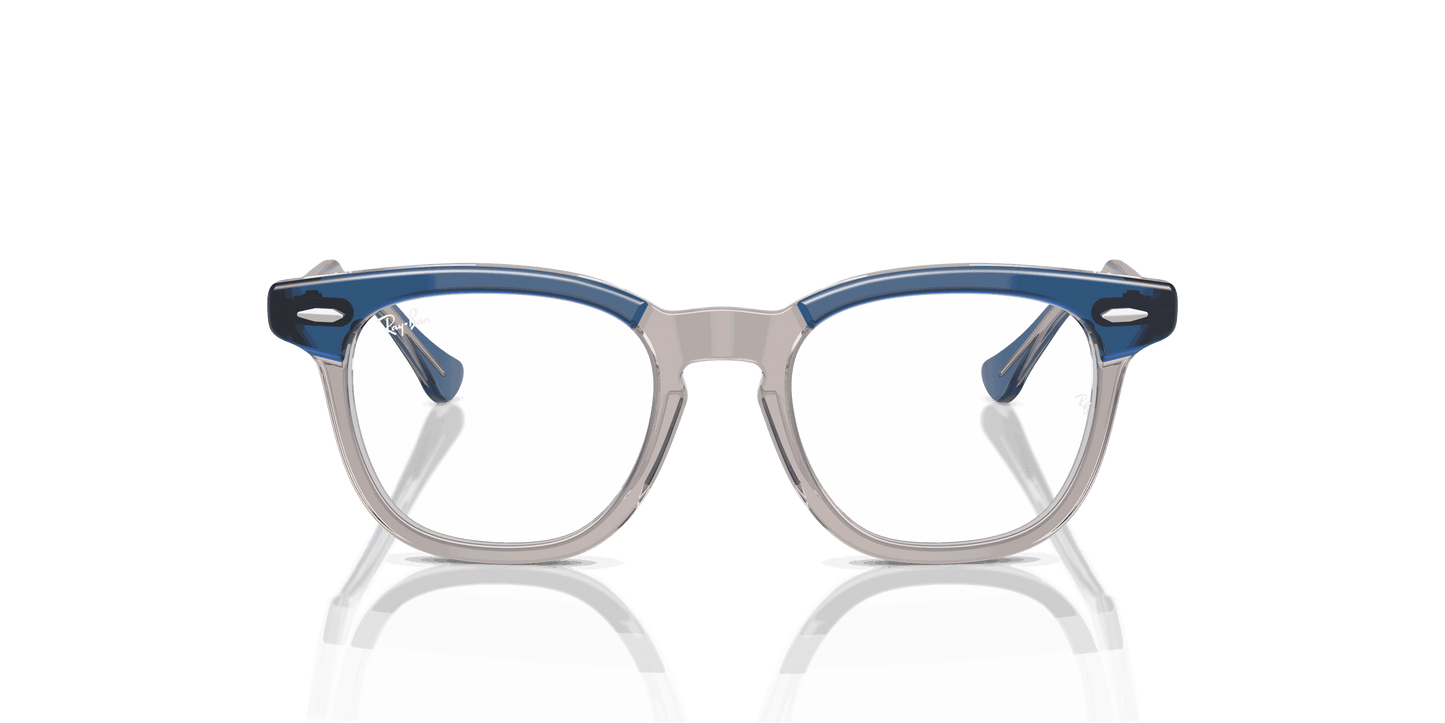[Clear Lenses, Polished Top Dark Blue & Brown & Light Grey Frame]