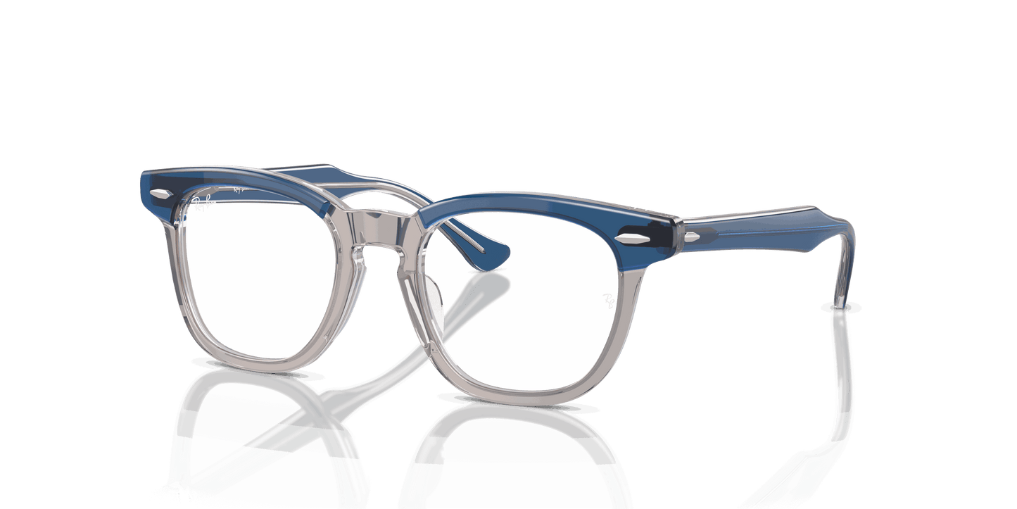 [Clear Lenses, Polished Top Dark Blue & Brown & Light Grey Frame]