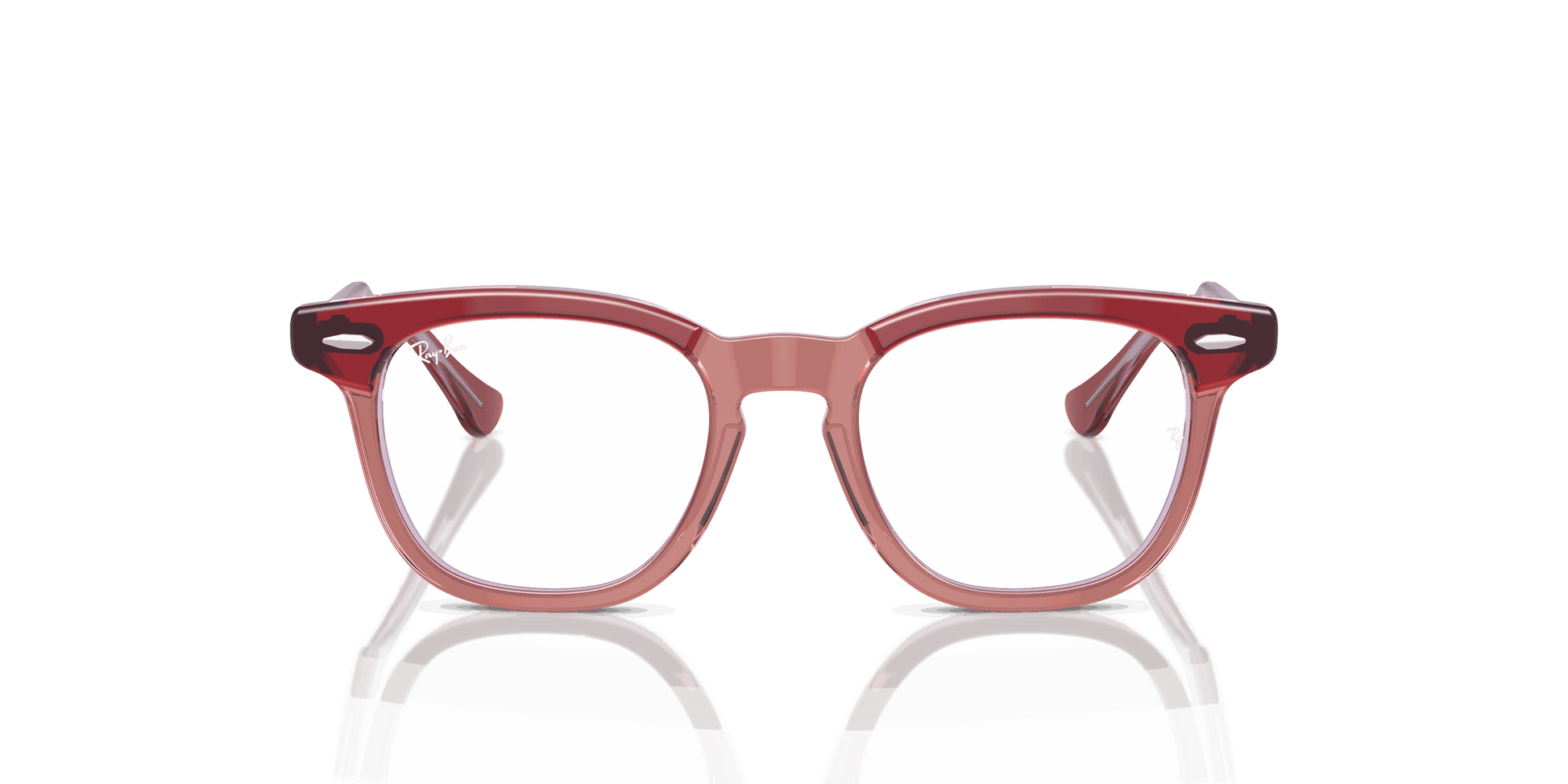 [Clear Lenses, Polished Top Red & Orange & Light Purple Frame]