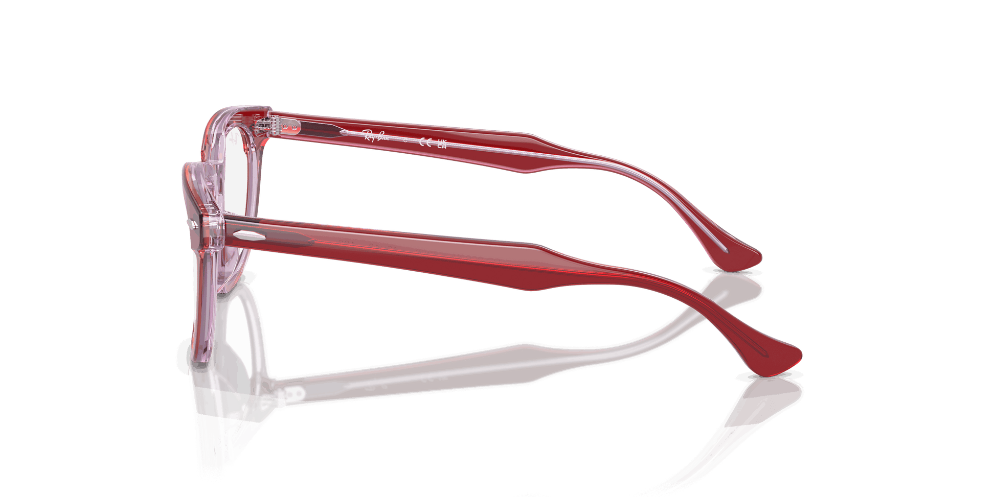 [Clear Lenses, Polished Top Red & Orange & Light Purple Frame]