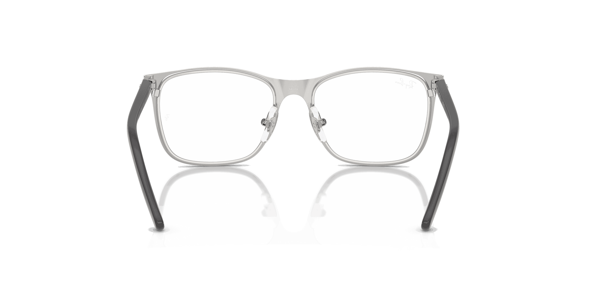 [Clear Lenses, Polished Black On Silver Frame]